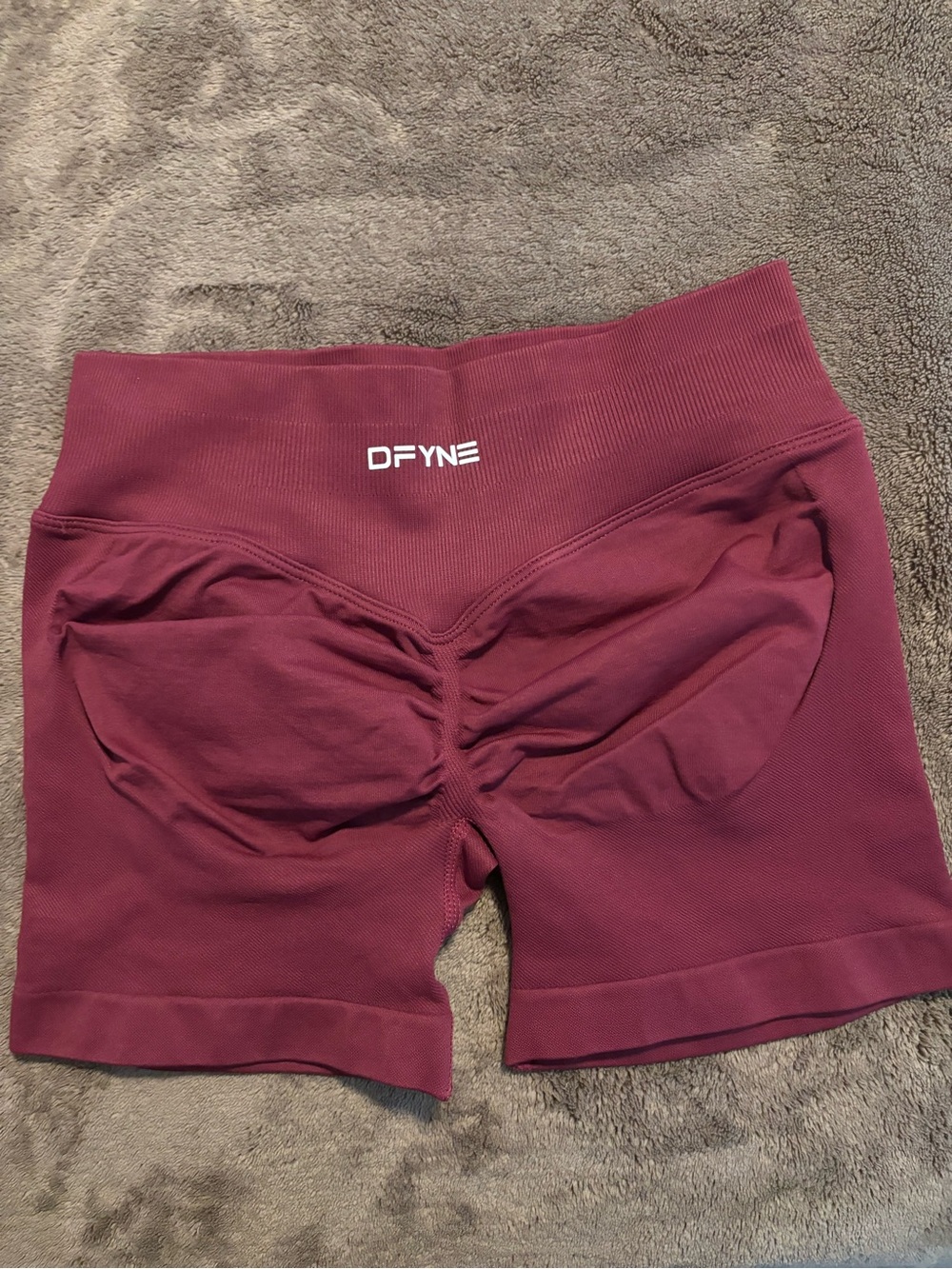 Women's Burgundy Active Shorts - Picture 2 of 2